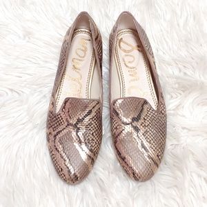 Sam Edelman Jordy Embossed Snakeskin Leather Loafer Size 8